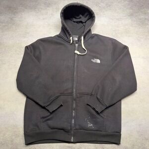 The North Face Full Zip Hoodie Mens XL Black Embroidered Logo Sweatshirt Outdoor